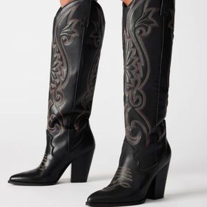 Steve Madden Lasso Black Multi Cowgirl Boot